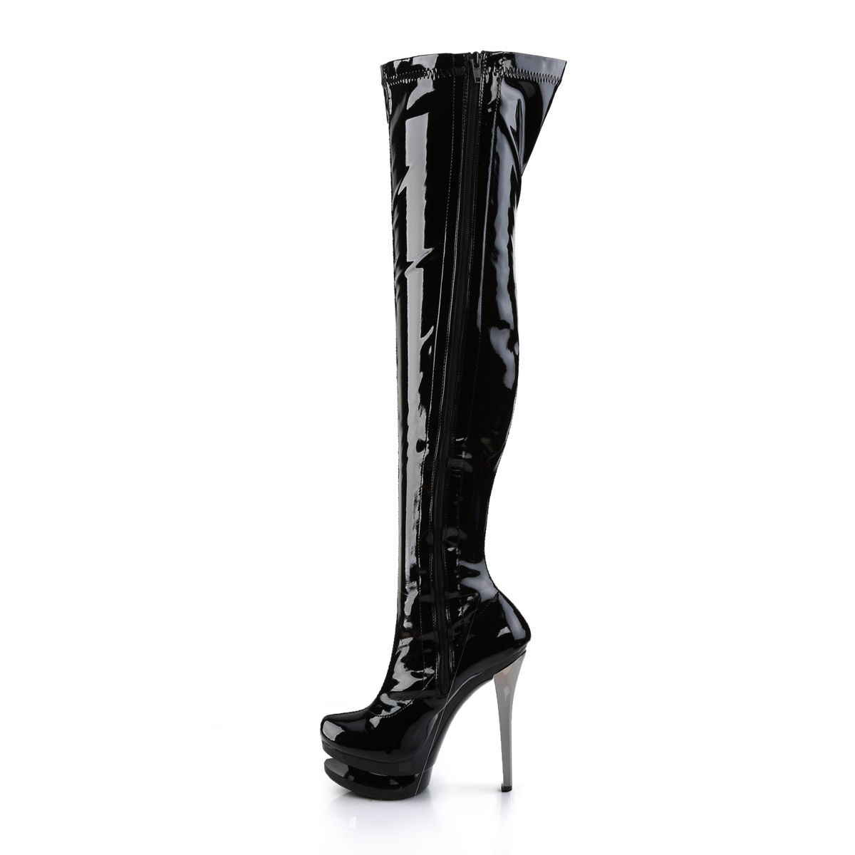 Pleaser Glitter Thigh High Rhinestone PF Stiletto Boots Adult Women ...