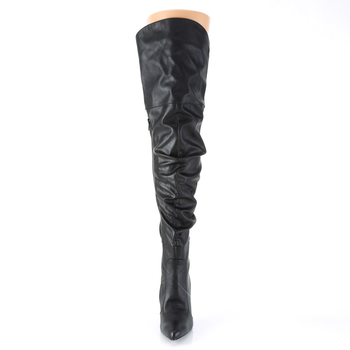 Pleaser 4" Heel Thigh High Pointed Side Zip Adult Women Shoes Boots Clas3011 - Picture 3 of 16