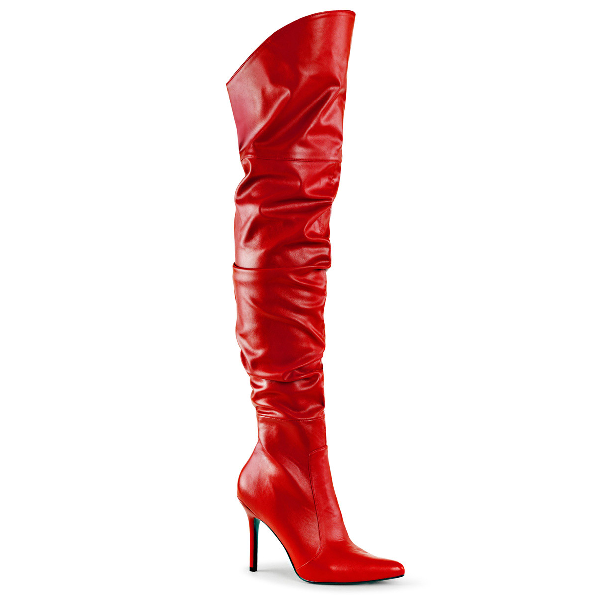 Pleaser 4" Heel Thigh High Pointed Side Zip Adult Women Shoes Boots Clas3011 - Picture 7 of 16
