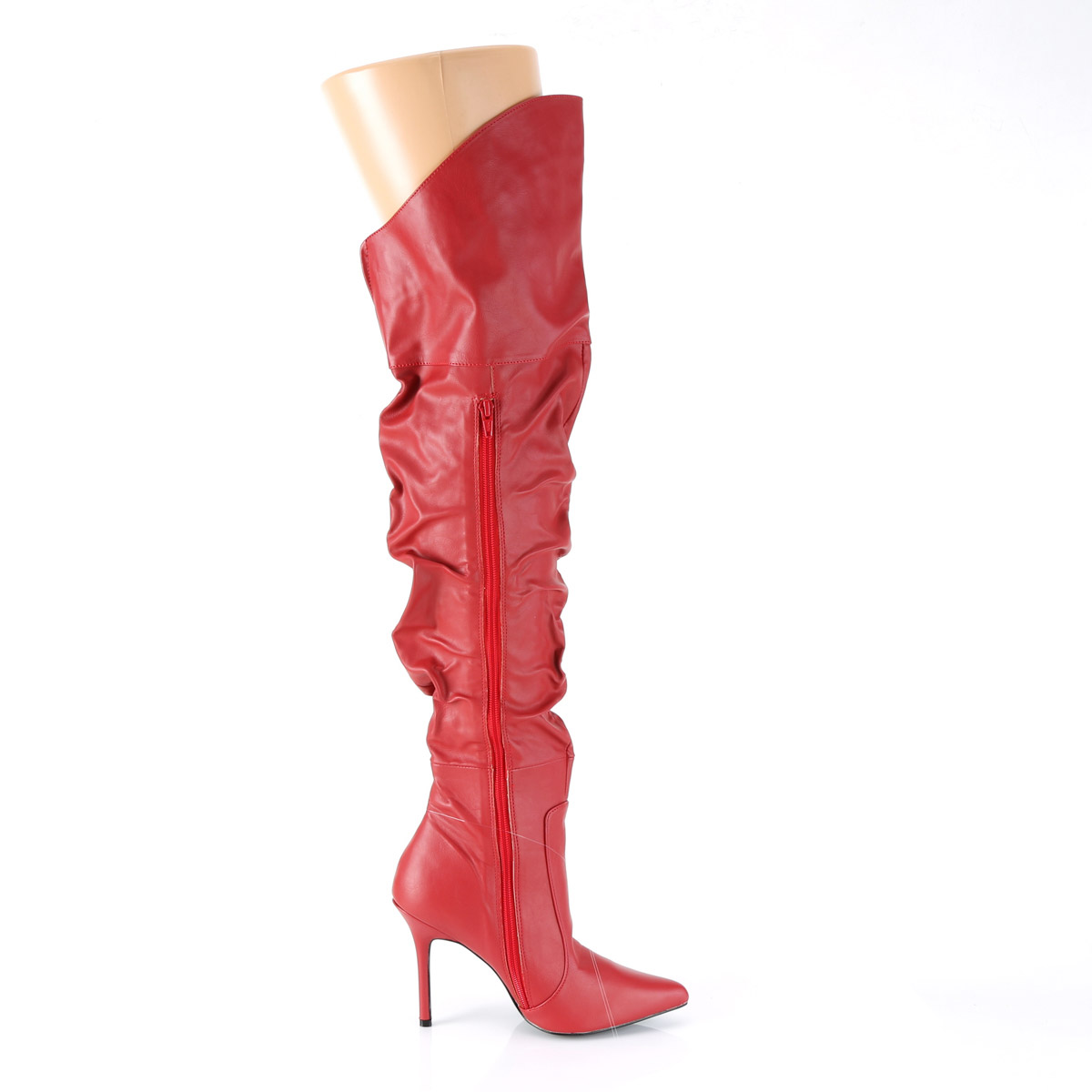 Pleaser 4" Heel Thigh High Pointed Side Zip Adult Women Shoes Boots Clas3011 - Picture 11 of 16