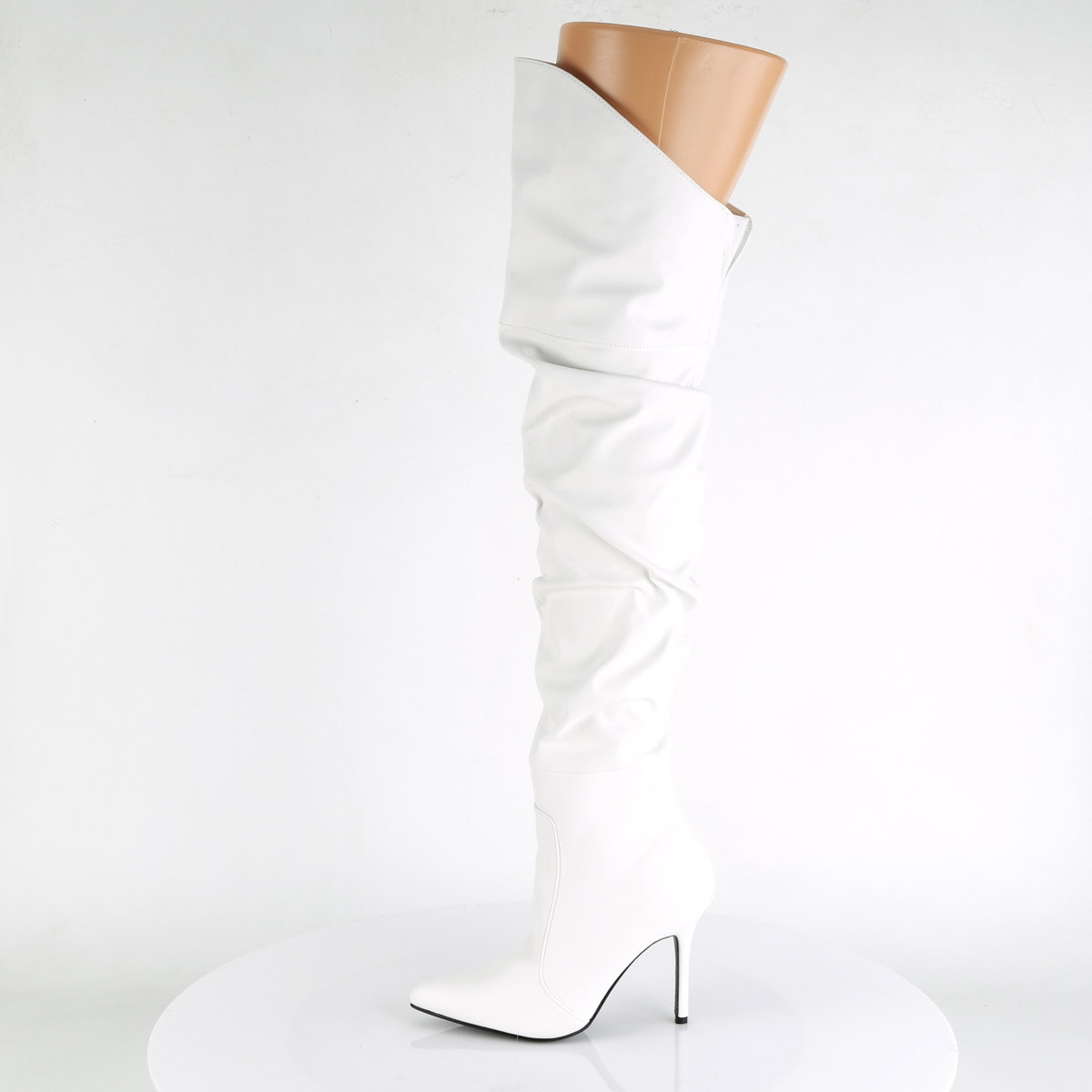 Pleaser 4" Heel Thigh High Pointed Side Zip Adult Women Shoes Boots Clas3011 - Picture 14 of 16