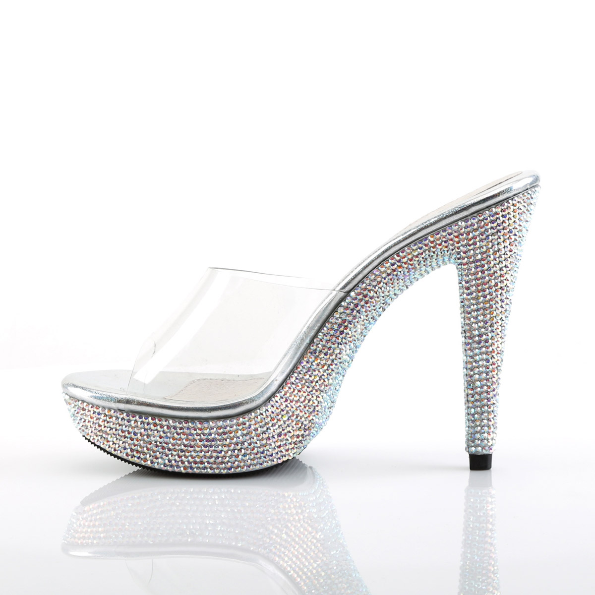Pleaser Fabulicious Rhinestone Chain Ornament Mule Heels Adult Women Cocktail501 - Picture 35 of 42