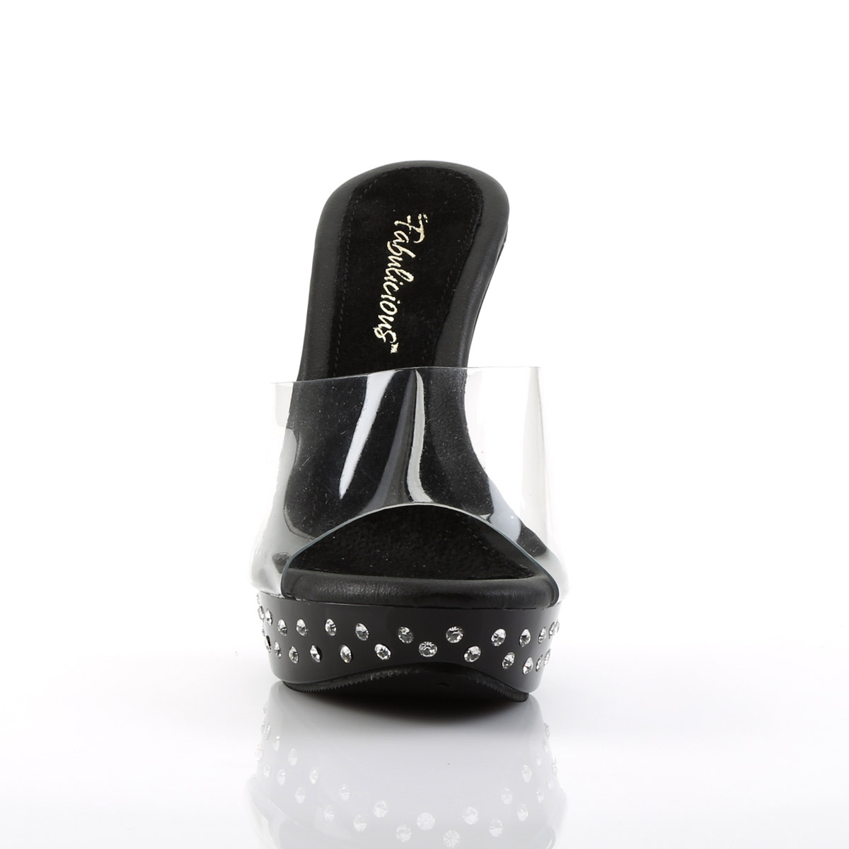 Pleaser Fabulicious Rhinestone Chain Ornament Mule Heels Adult Women Cocktail501 - Picture 19 of 42