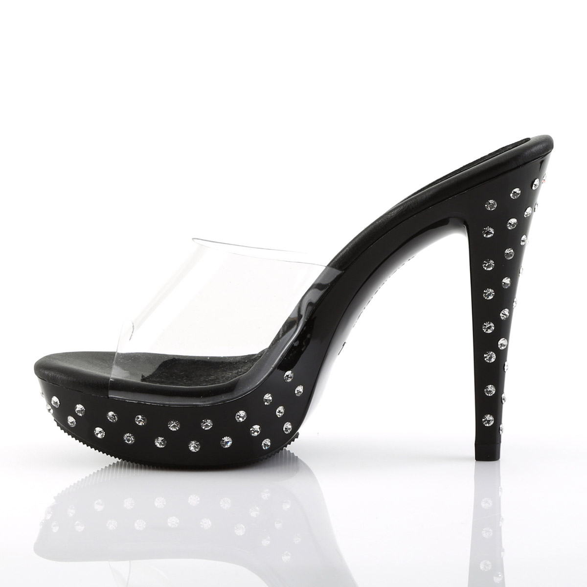 Pleaser Fabulicious Rhinestone Chain Ornament Mule Heels Adult Women Cocktail501 - Picture 20 of 42