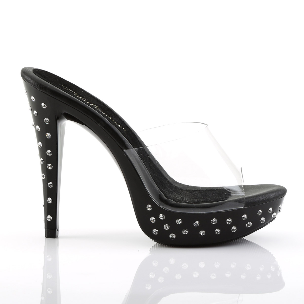 Pleaser Fabulicious Rhinestone Chain Ornament Mule Heels Adult Women Cocktail501 - Picture 22 of 42