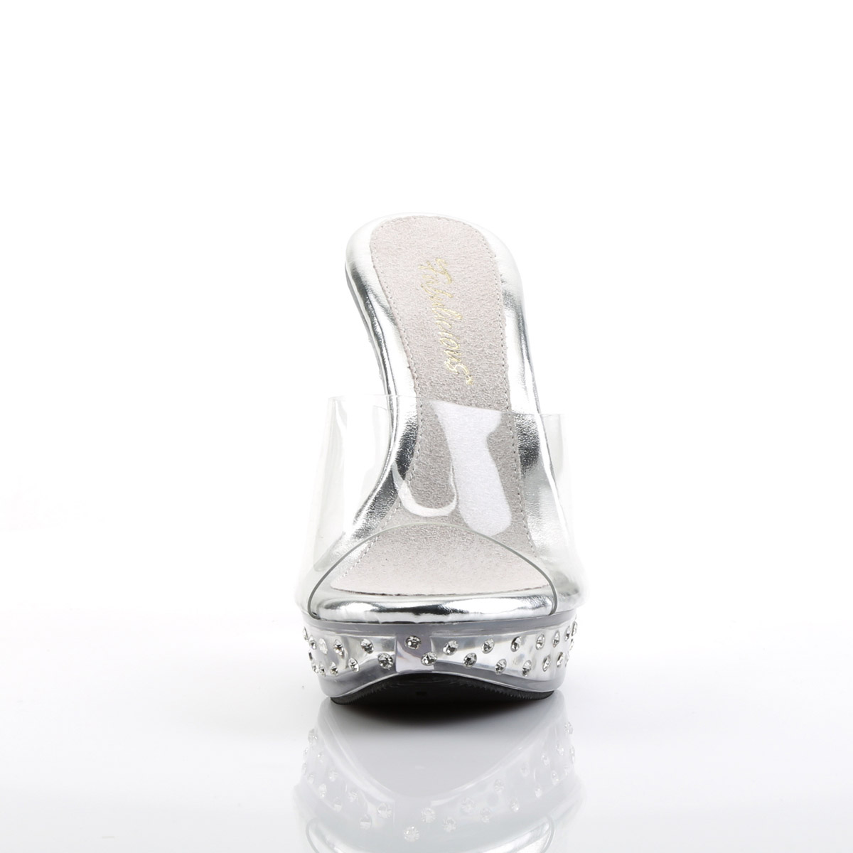 Pleaser Fabulicious Rhinestone Chain Ornament Mule Heels Adult Women Cocktail501 - Picture 29 of 42