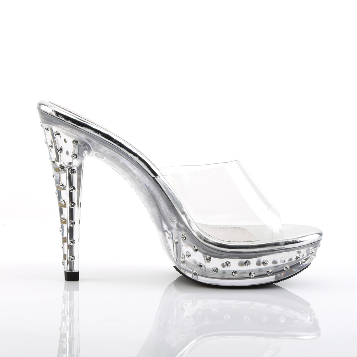 Pleaser Fabulicious Rhinestone Chain Ornament Mule Heels Adult Women Cocktail501 - Picture 32 of 42