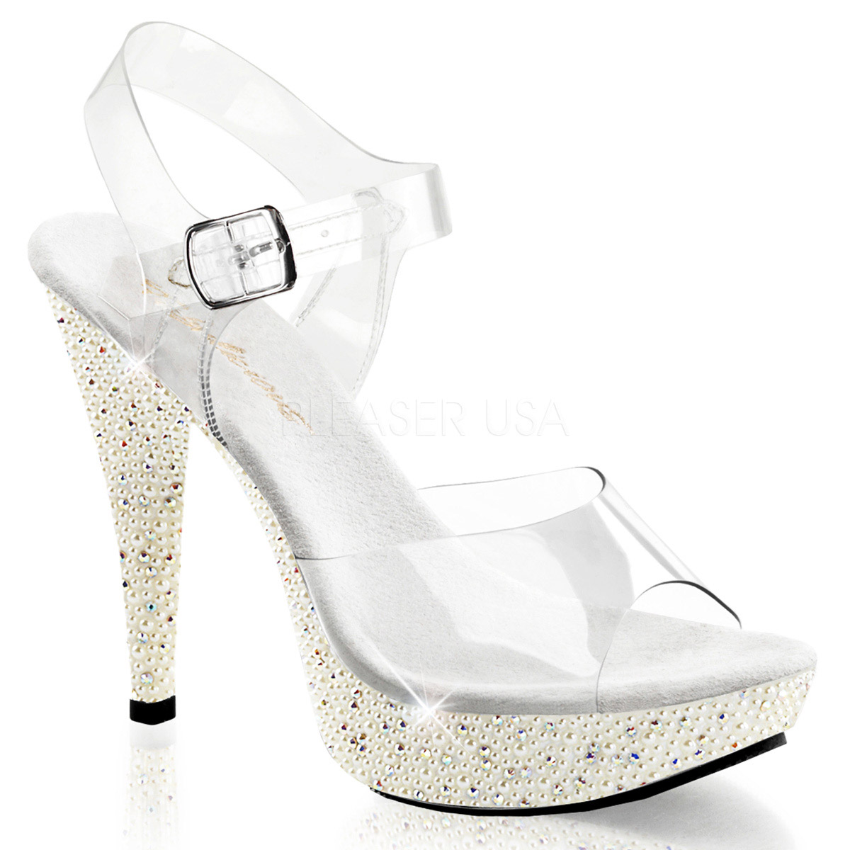 Pleaser Fabulicious 5" Heel 1" Pf Ankle Strap Sandals Adult Women Cocktail/508 - Picture 17 of 43