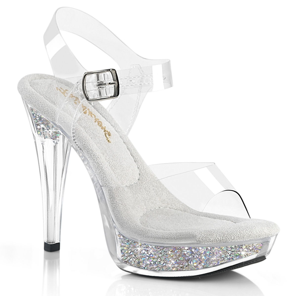 Pleaser Fabulicious Cocktail-508Rsi 5In Heel 1In Platform Ankle Strap Sandal