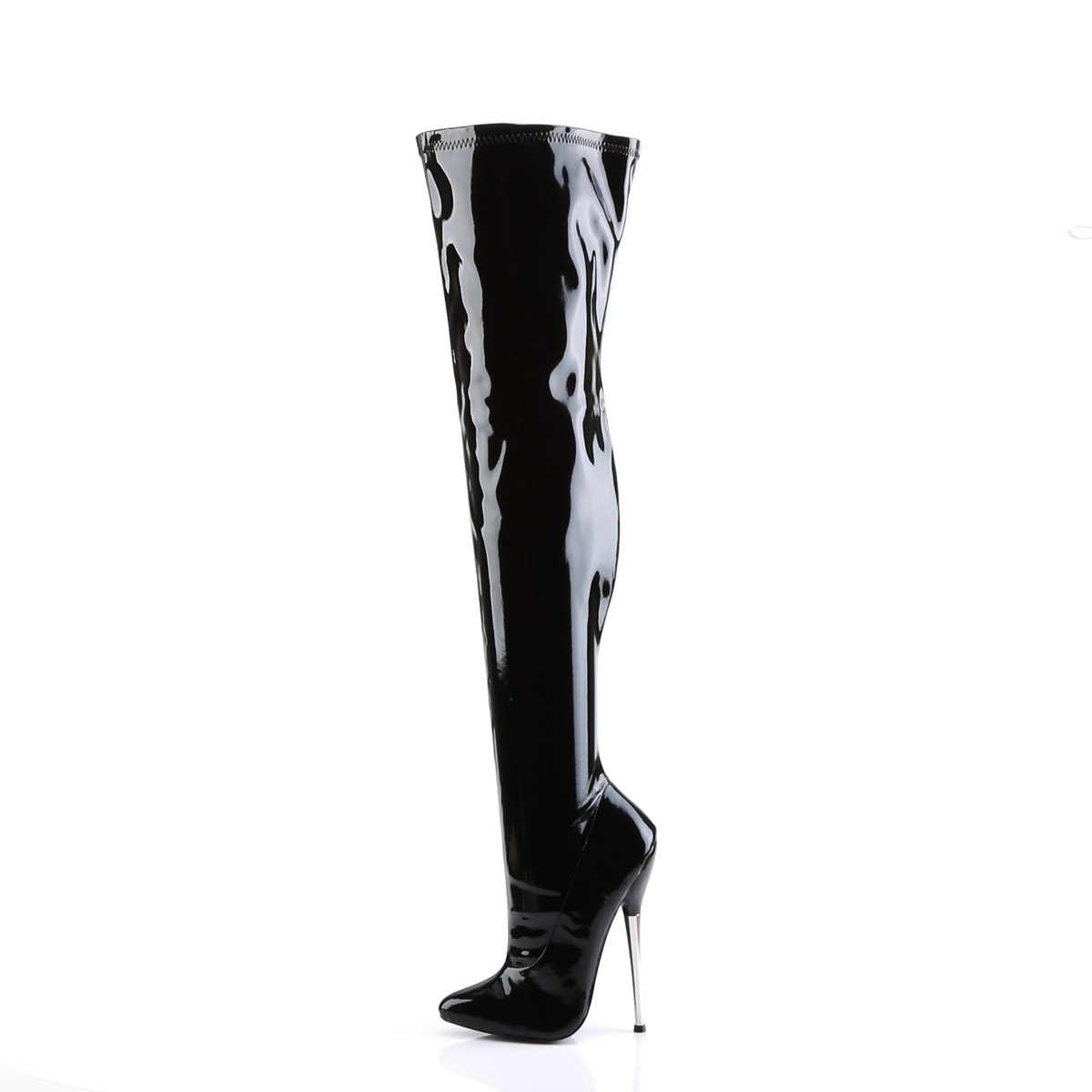 Pleaser Devious Stretch Pointed Toe Thigh High Boots Adult Women Dagger30Xx - Picture 4 of 16