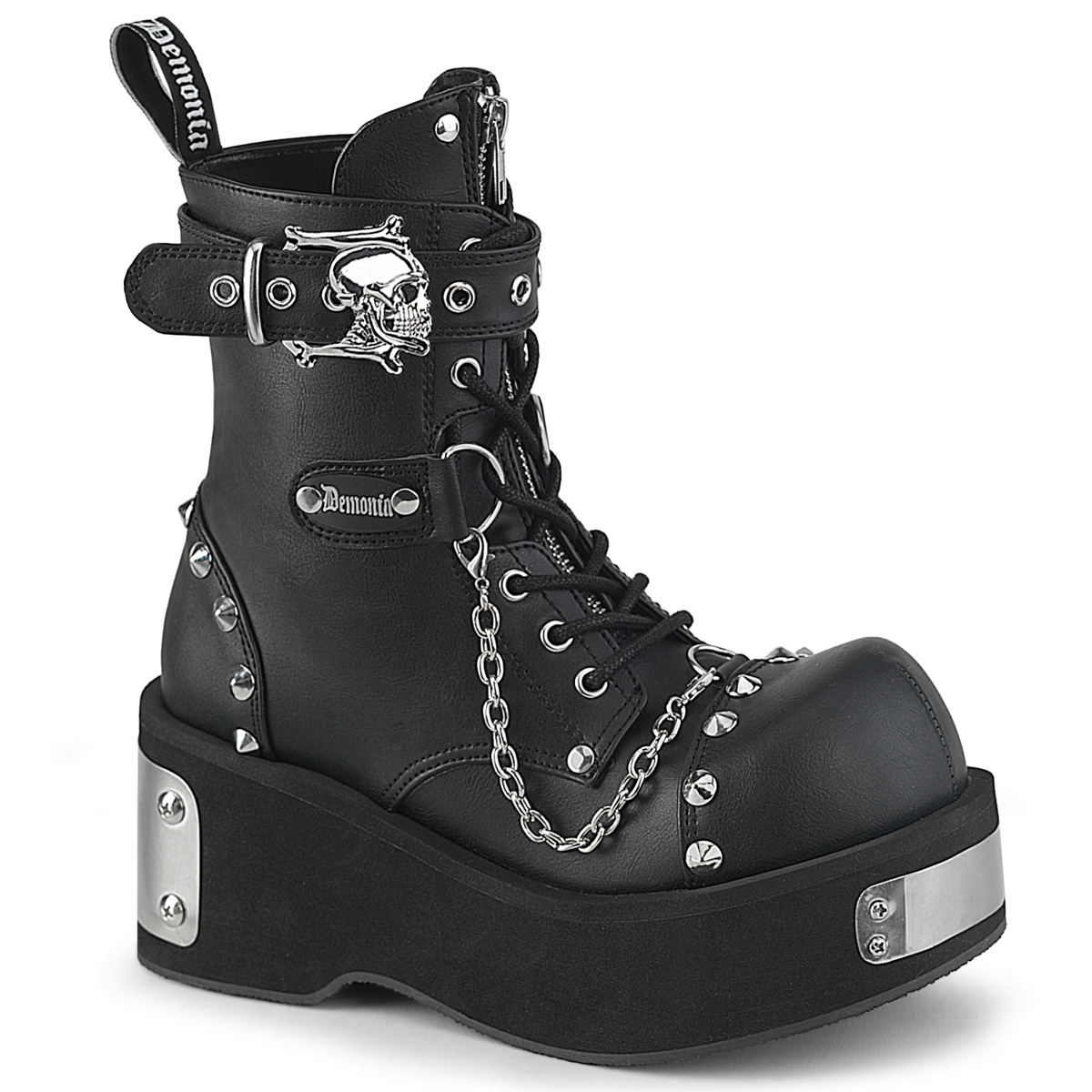 Demonia Pleaser Gothic Lace-Up Platform Ankle Boot 3 1 4 Inch Dank-57