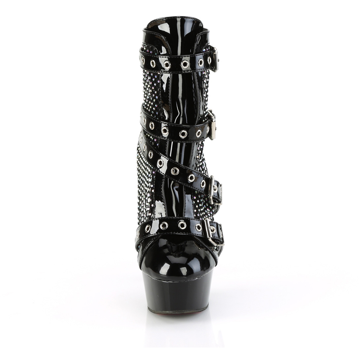 Pleaser 6" Heel 1" Pf Strappy Ankle Boots Adult Women Shoes Delight/1013Rm - Picture 3 of 6