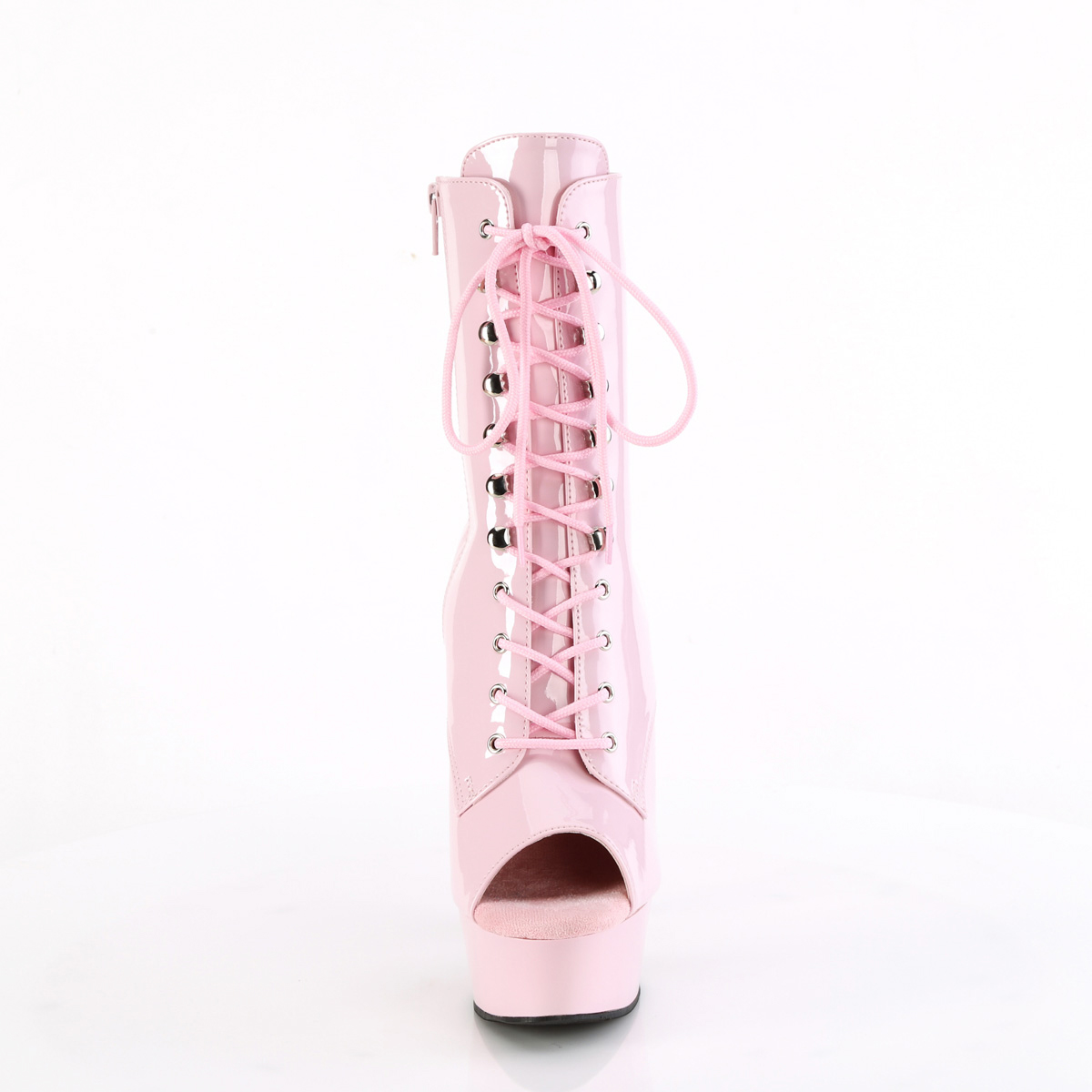 Pleaser 6" Heel 1" Pf Peep Toe Lace-Up Ankle Boots Adult Women Delight/1021 - Picture 8 of 26