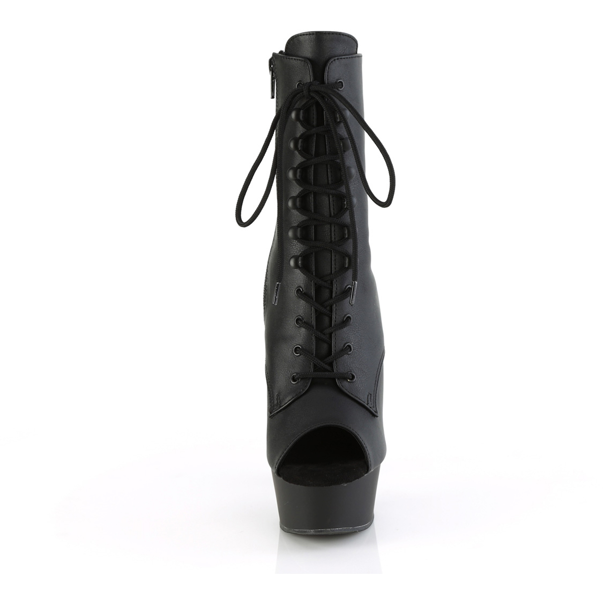 Pleaser 6" Heel 1" Pf Peep Toe Lace-Up Ankle Boots Adult Women Delight/1021 - Picture 13 of 26