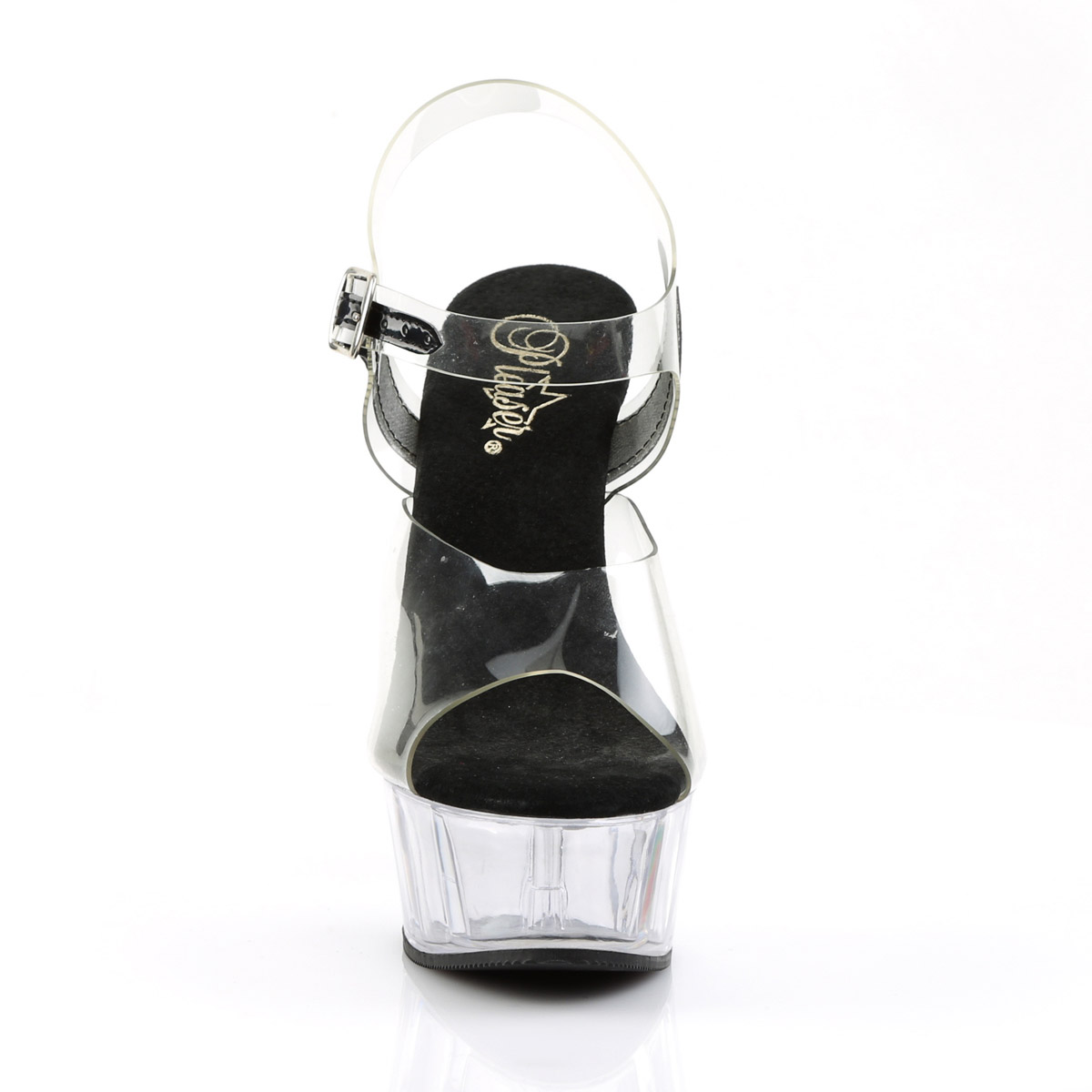Pleaser Clear Upper Sandals Platform Ankle Strap High Heels Adult Women Del608 - Picture 8 of 31