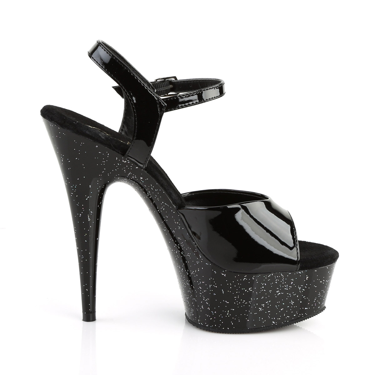 Sandalias Pleaser Glitter Plataforma Correa al Tobillo Tacones Altos Adulto Mujer Del609 - Imagen 71 de 80