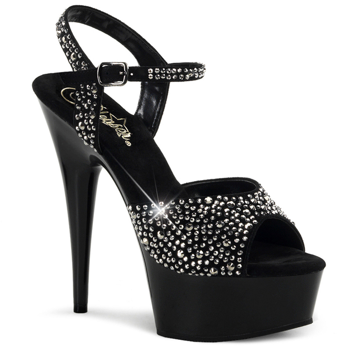 Sandalias Pleaser Glitter Plataforma Correa al Tobillo Tacones Altos Adulto Mujer Del609 - Imagen 76 de 80