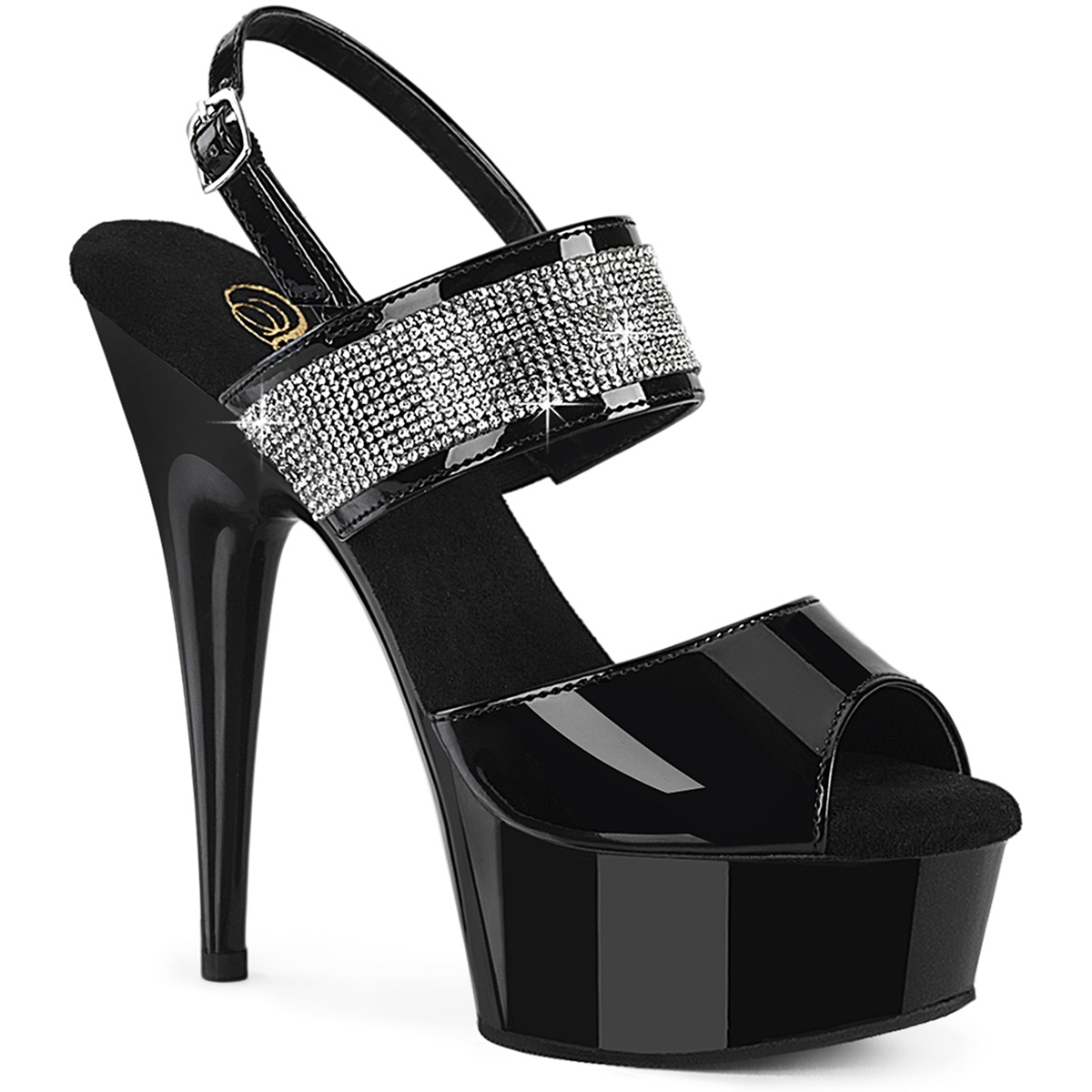 Pleaser 6 Inch Heel Platform Sling Back Ankle Strap Sandals Delight 639