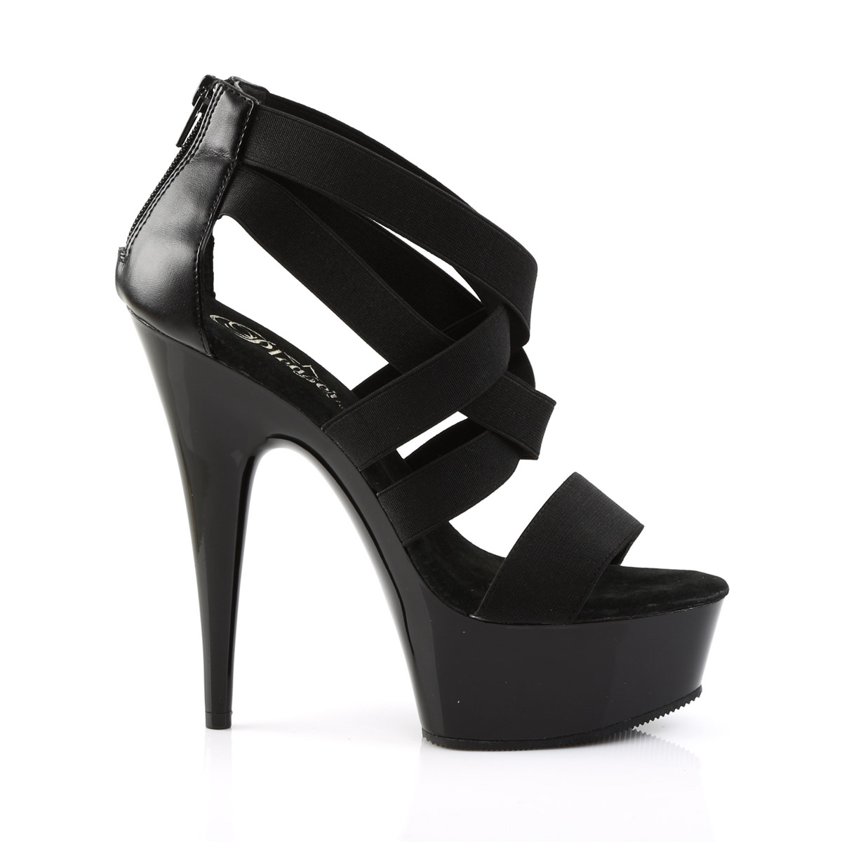 Pleaser Satin Pleated Ankle Strap Platform Sandals High Heels Adult Women Del66X - Picture 16 of 76