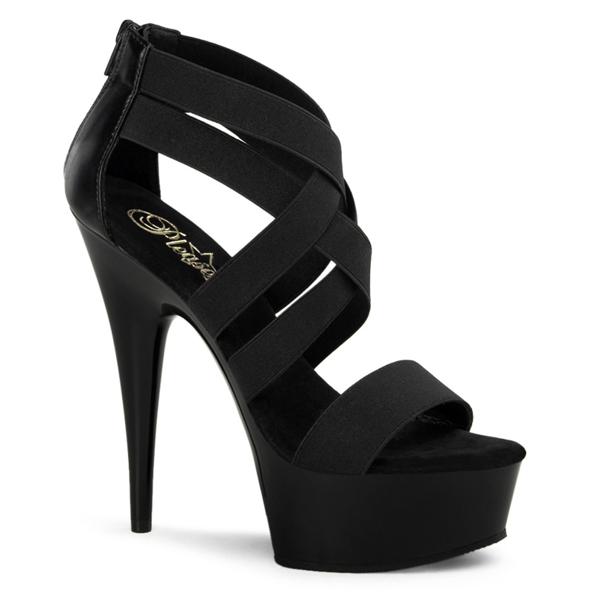 Pleaser Satin Pleated Ankle Strap Platform Sandals High Heels Adult Women Del66X - Picture 12 of 76