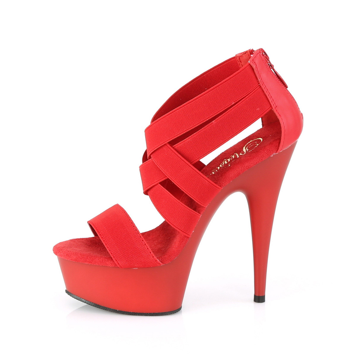 Pleaser Satin Pleated Ankle Strap Platform Sandals High Heels Adult Women Del66X - Picture 24 of 76