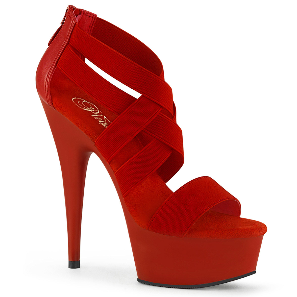 Pleaser Satin Pleated Ankle Strap Platform Sandals High Heels Adult Women Del66X - Picture 22 of 76