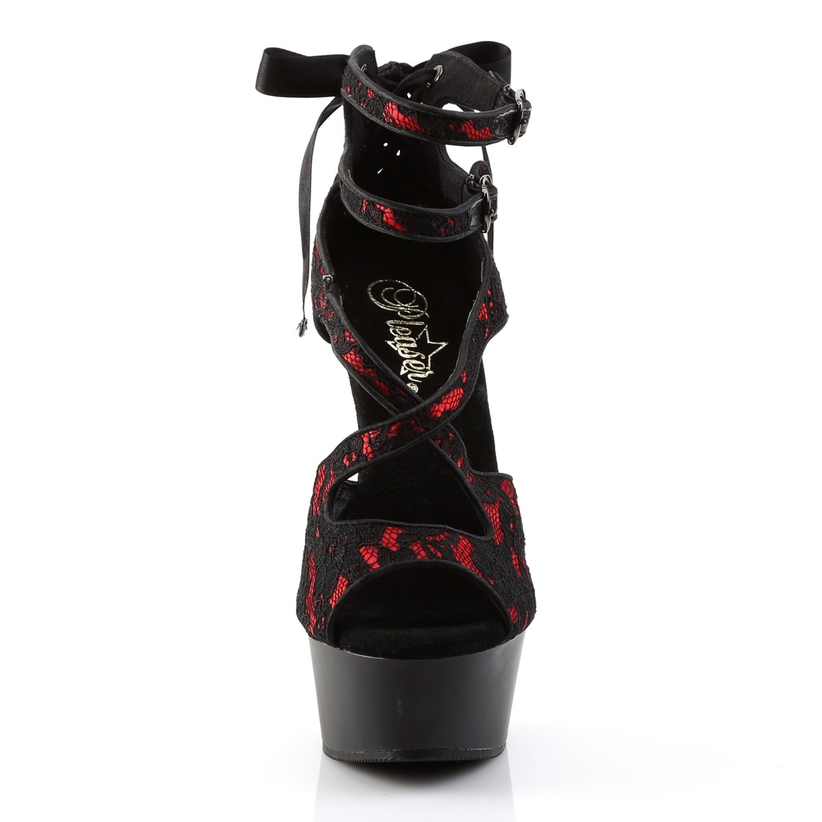 Pleaser Satin Pleated Ankle Strap Platform Sandals High Heels Adult Women Del66X - Picture 48 of 76