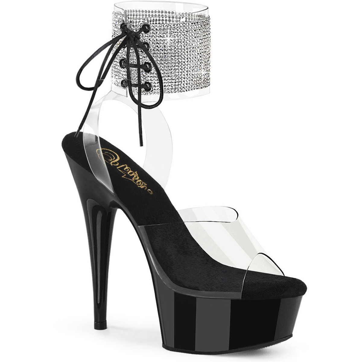 Pleaser Delight 691 2Rs Women’S 6″ Heel 1 3 4″ Platform Rhinestone Ankle Cuff