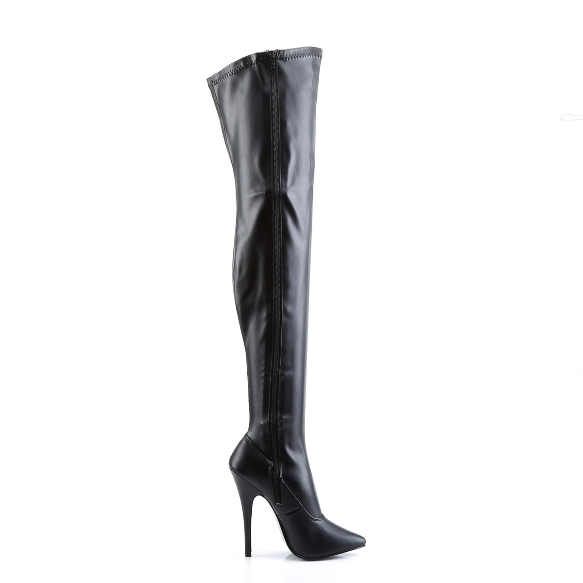 Pleaser Devious Reißverschluss seitlich Stretch Overknee Stiefel Erwachsene Damen DOMINA3000 - Bild 11 von 11
