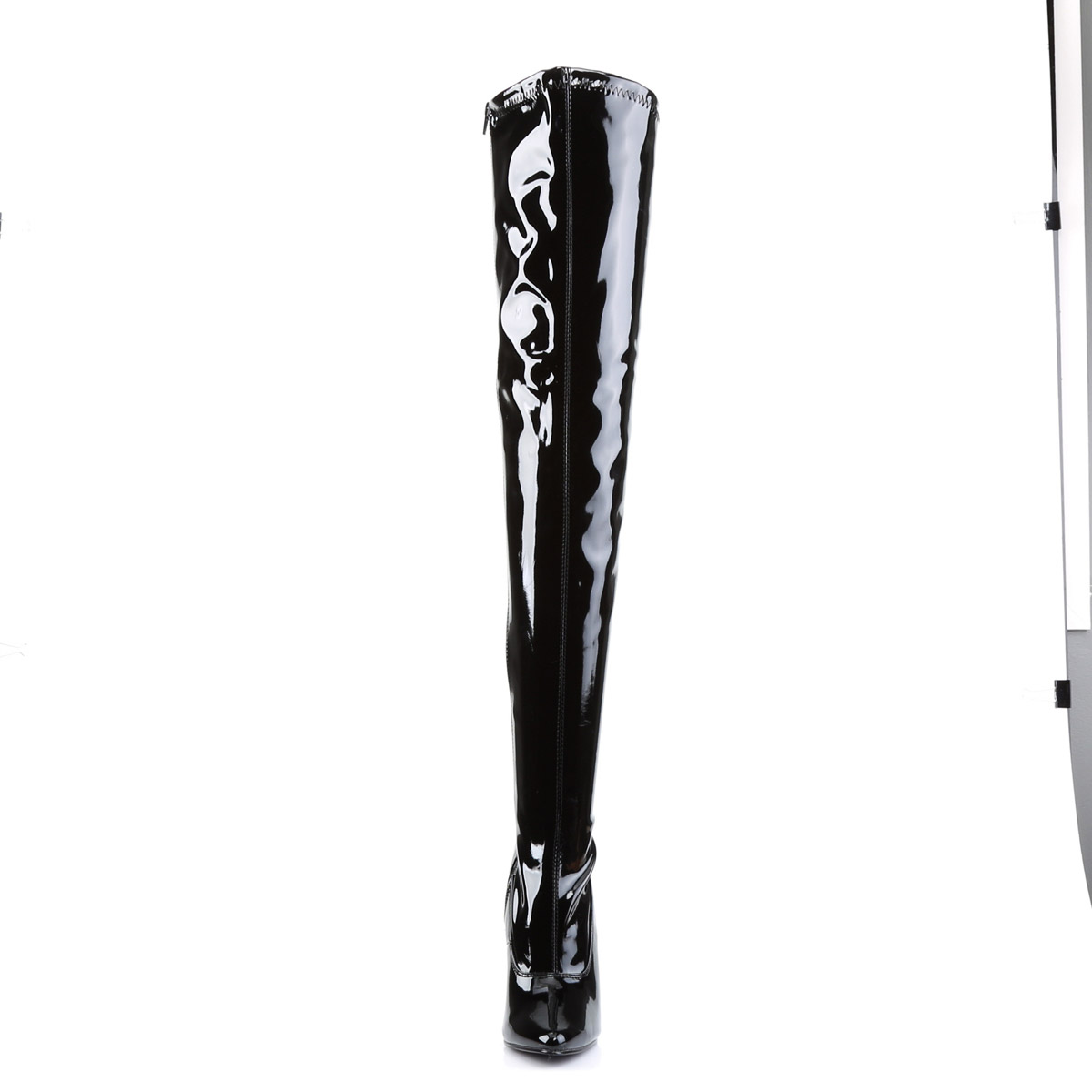 Pleaser Devious Reißverschluss seitlich Stretch Overknee Stiefel Erwachsene Damen DOMINA3000 - Bild 3 von 11