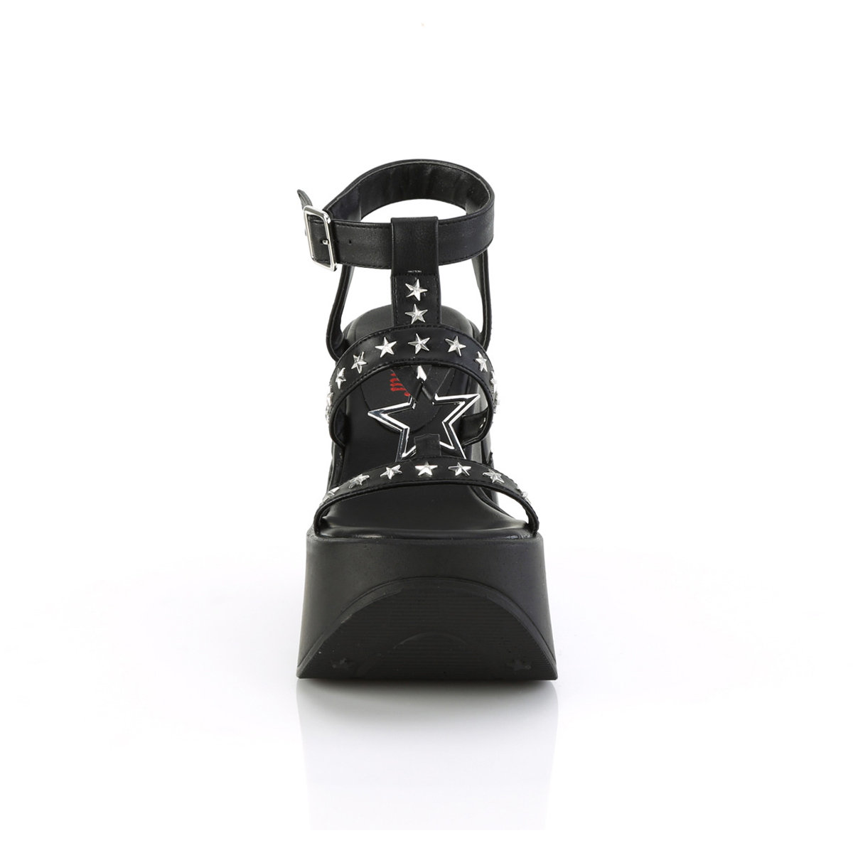 Pleaser Demonia 5" Star Cutout Wedge Ankle Strap Sandals Adult Women Dynamite/12 - Picture 3 of 7