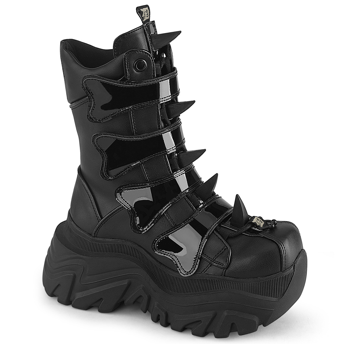 Demonia Pleaser Echo-110 Calf Boots 3 1 4In Platform Side Zip Chunky