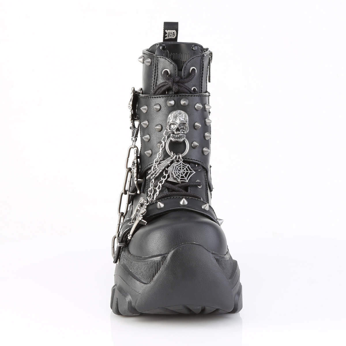 Zapatos de plataforma gótica de cuero vegano Demonia botín Echo-60 - Imagen 3 de 6