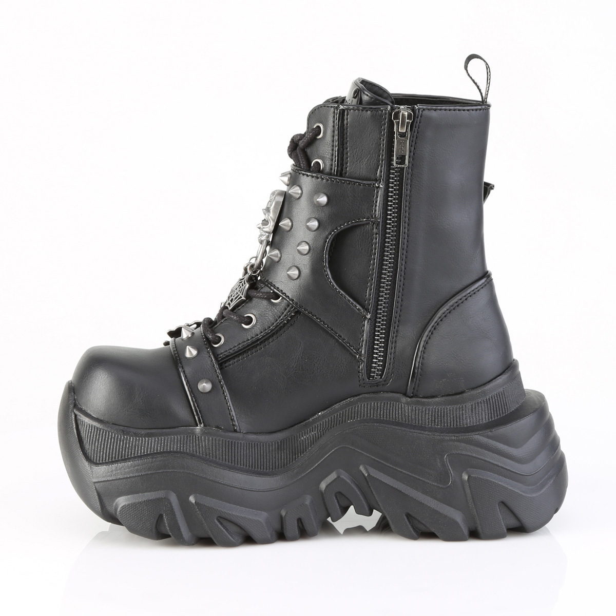 Zapatos de plataforma gótica de cuero vegano Demonia botín Echo-60 - Imagen 4 de 6