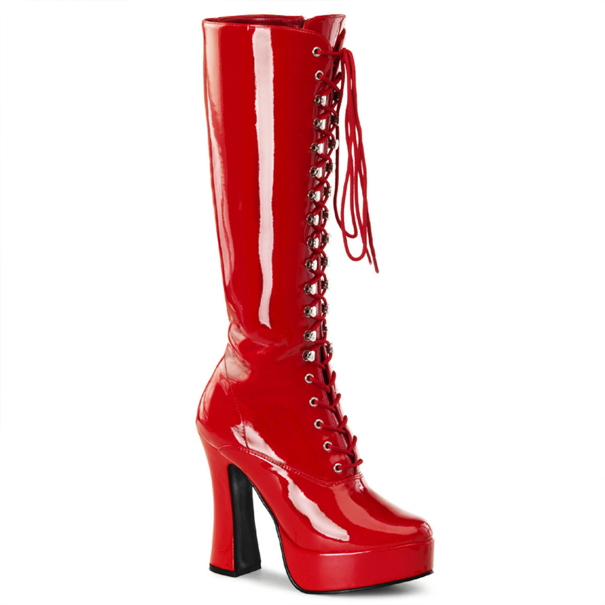 Pleaser Sexy Knee High Full Side Zipper Heel Boots Adult Women Electra20Xx - Picture 32 of 66