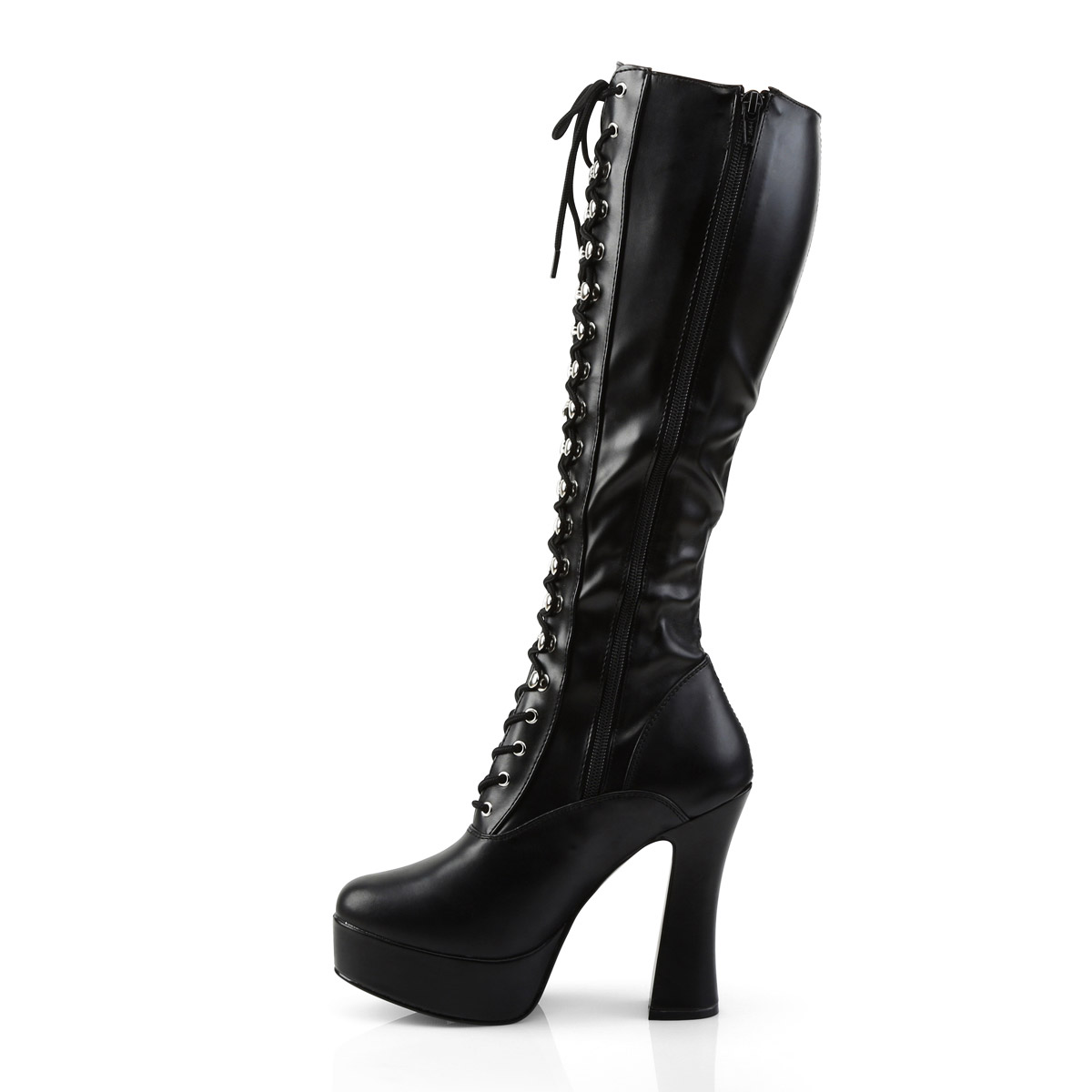 Pleaser Sexy Knee High Full Side Zipper Heel Boots Adult Women Electra20Xx - Picture 54 of 66