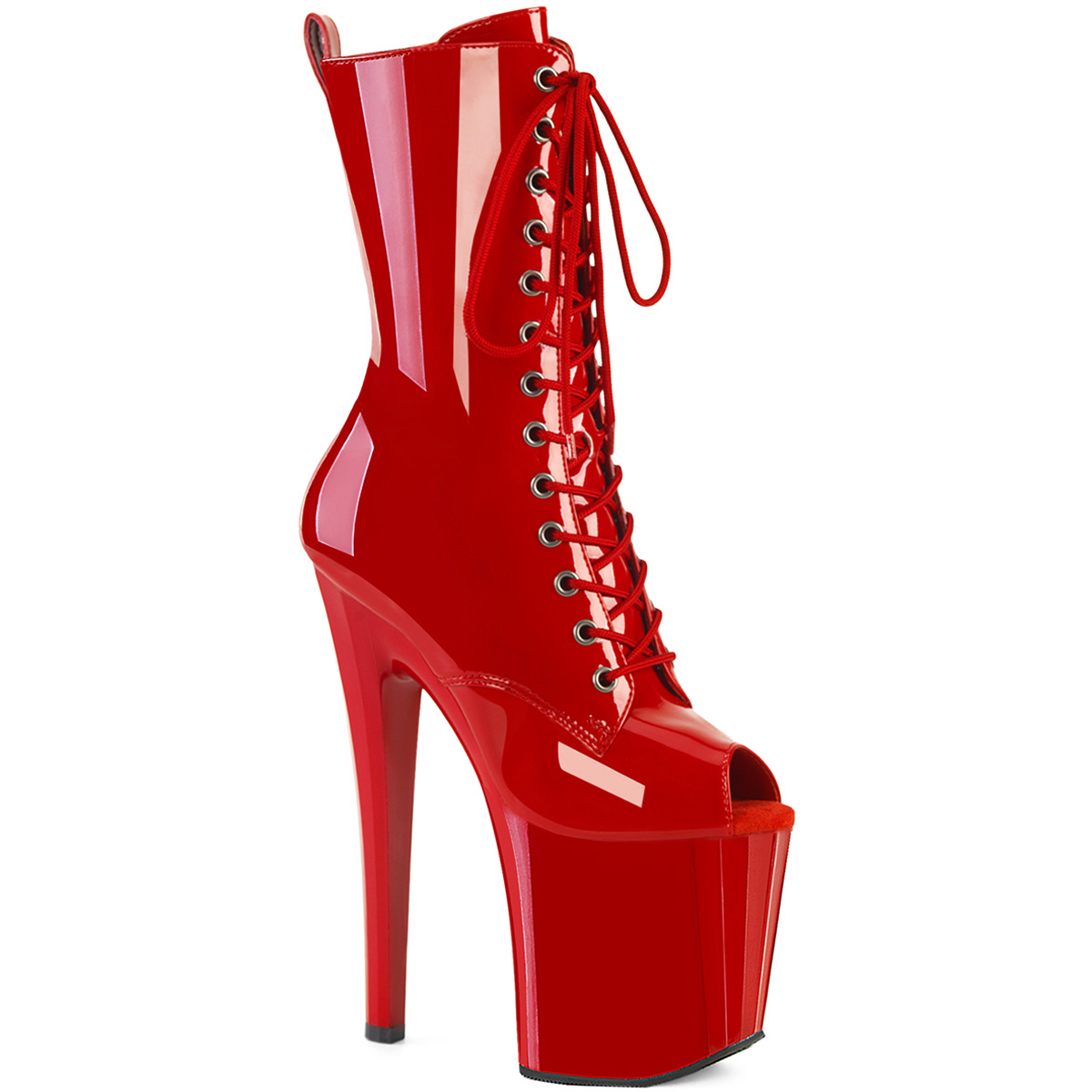 Pleaser 8" Heel 3" Pf Peep Toe Ankle Boots Adult Women Shoes Enchant/1041 - Picture 12 of 21