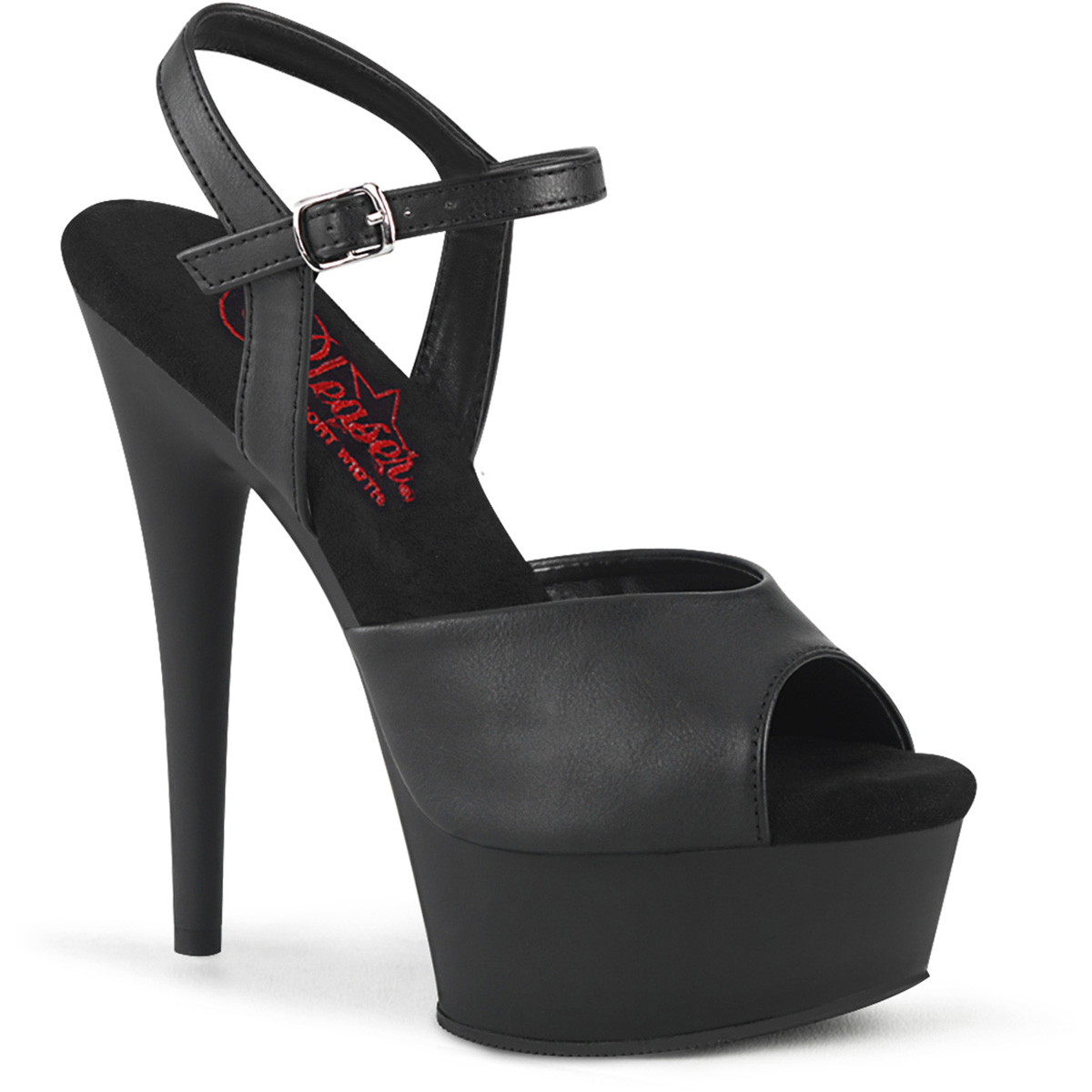 Pleaser 6" Heel Comfort Width Ankle Strap Sandals Adult Women Shoes Excite/609 - Picture 2 of 6