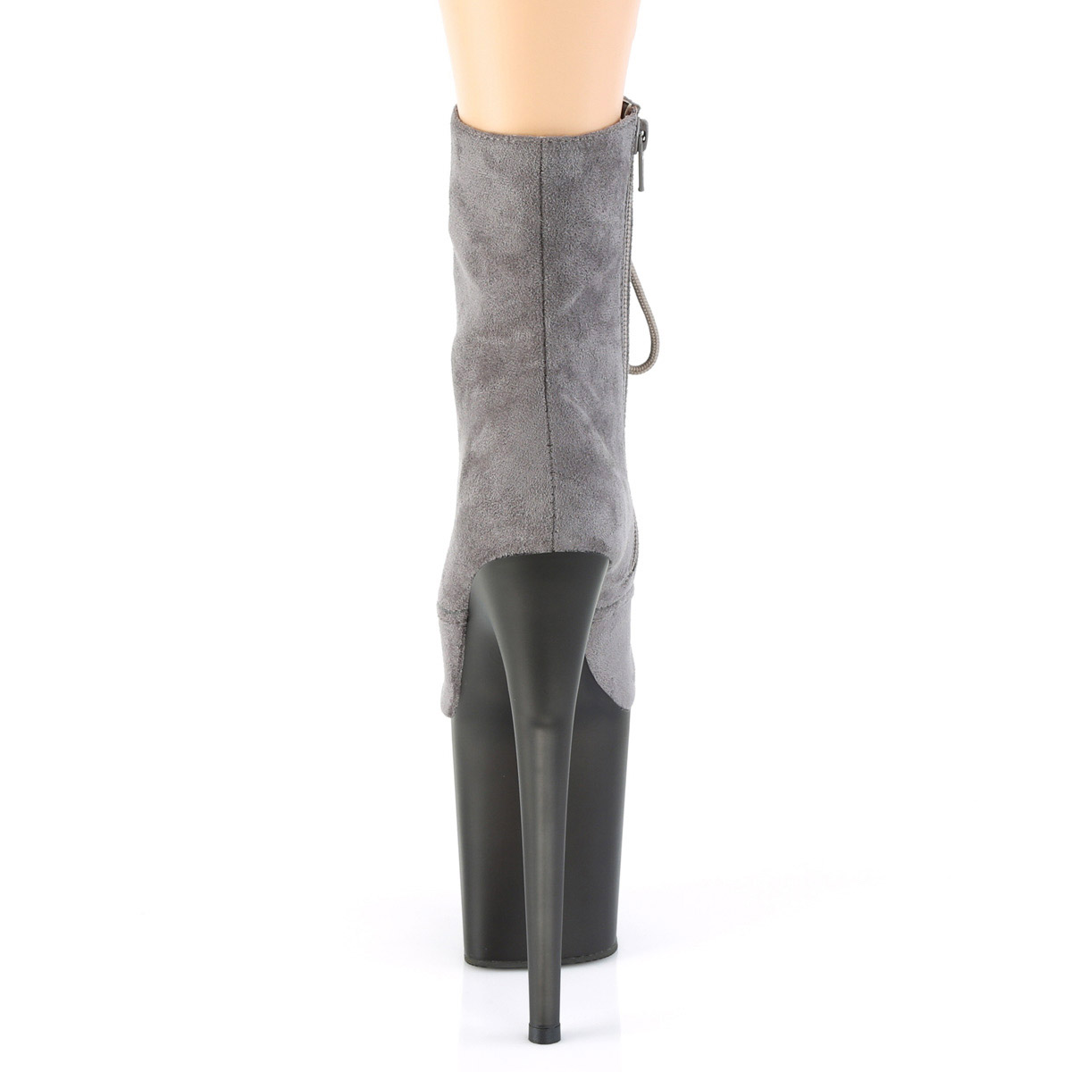 Pleaser 8" Heel Lace-Up Front Ankle Side Zip Adult Women Boots Flamingo/1020Fst - Picture 15 of 26