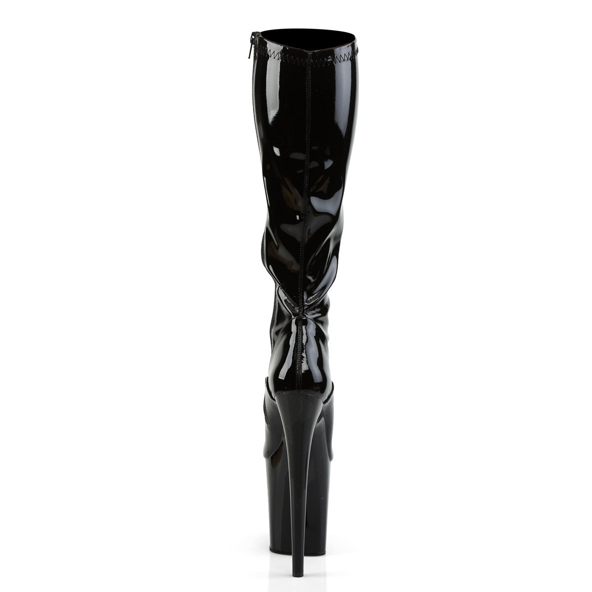 Pleaser 8" Heel 4" Pf Stretch Knee Boot Side Zip Adult Women Boots Flam20Xx - Picture 10 of 18