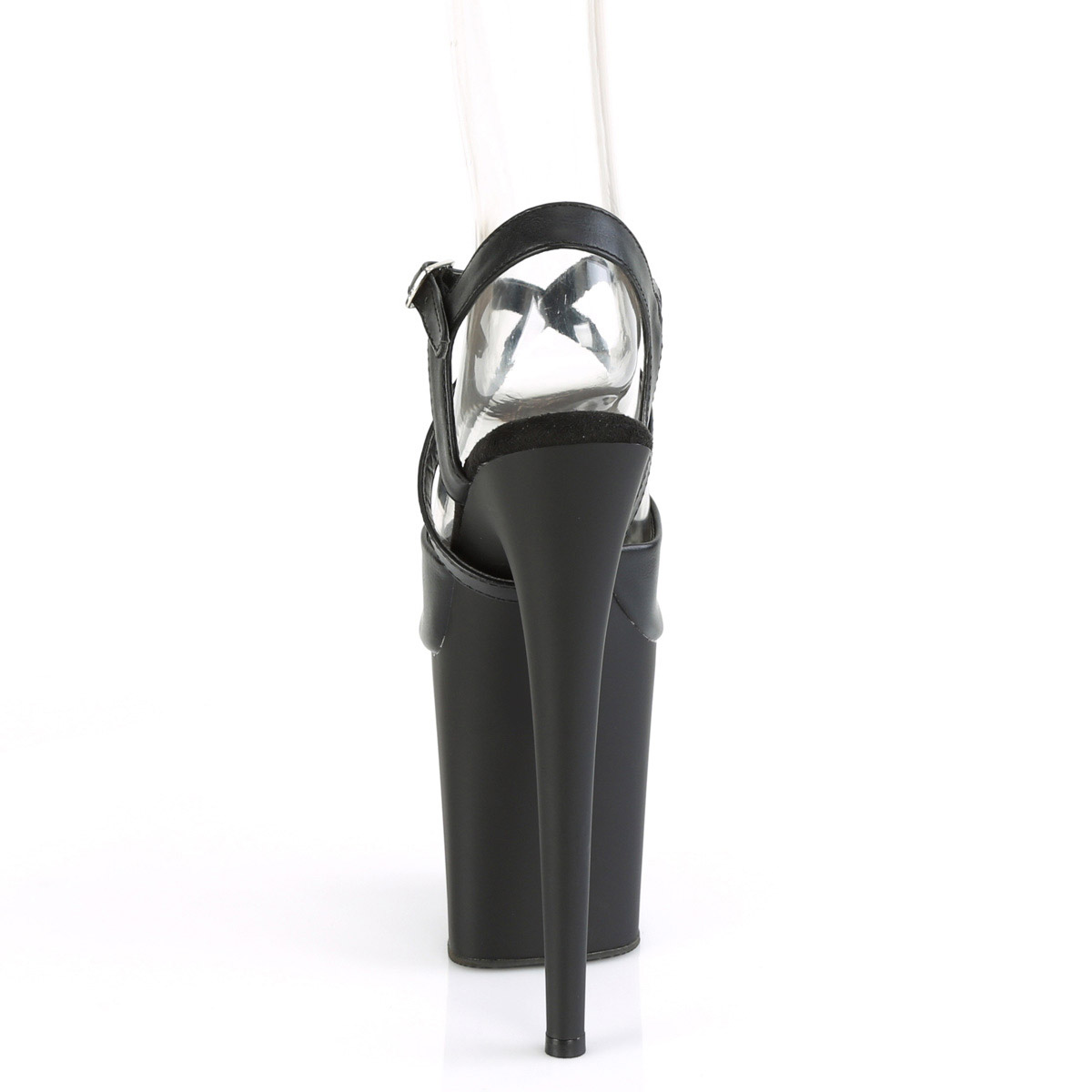 Pleaser 8" Heel Criss Cross Ankle Strap Sandal Adult Women Flamingo/824 - Picture 5 of 11