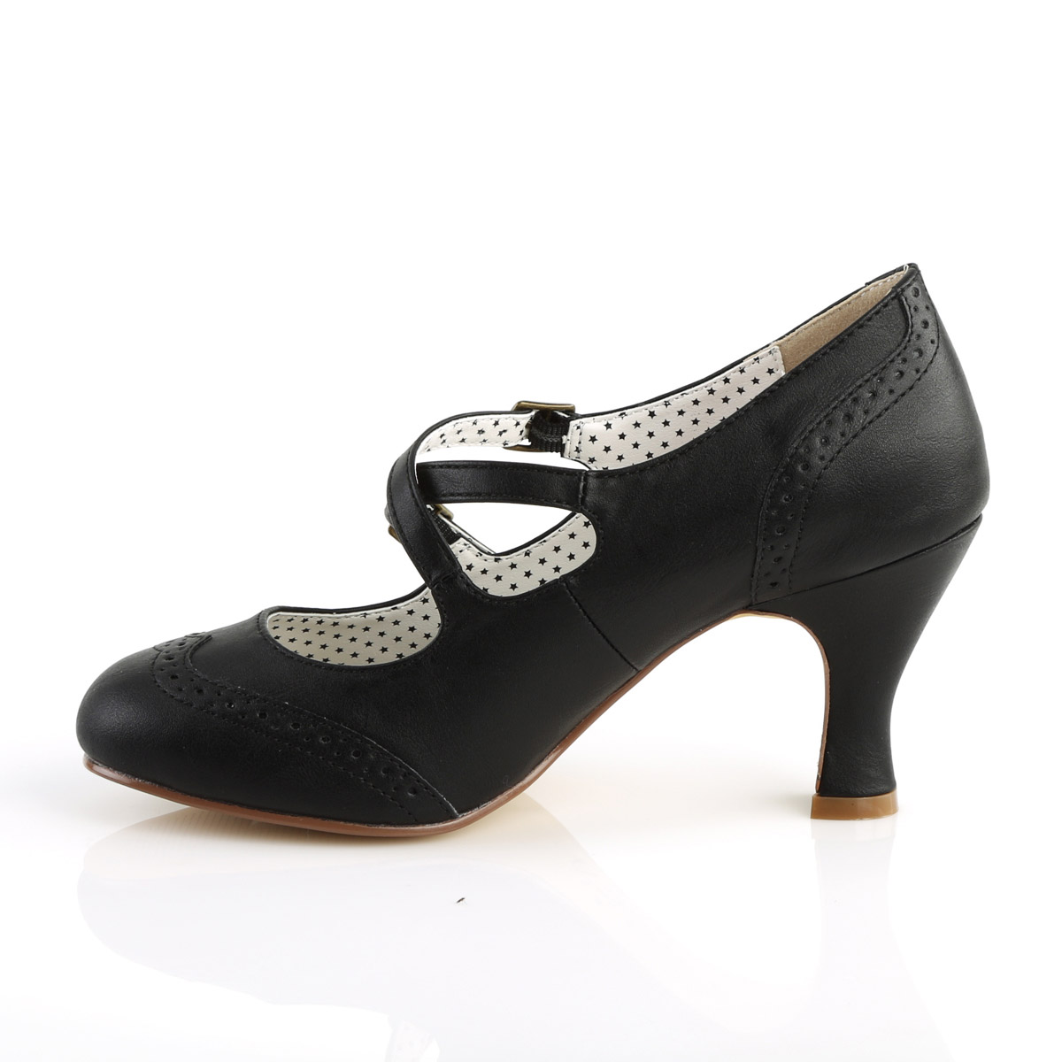 Pleaser Pin Up Couture Criss-Cross Mary Jane Pump Adult Women Heels Flap3X - Picture 9 of 16