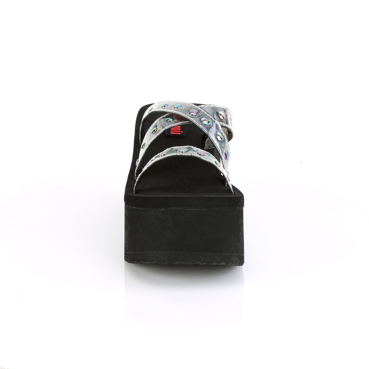 Pleaser Punk Skull & Crossbones Thong Strap Platform Sandals Adult Women FUNN1X - Picture 8 of 51