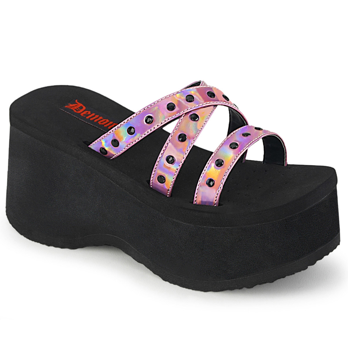 Pleaser Punk Skull & Crossbones Thong Strap Platform Sandals Adult Women FUNN1X - Picture 37 of 51