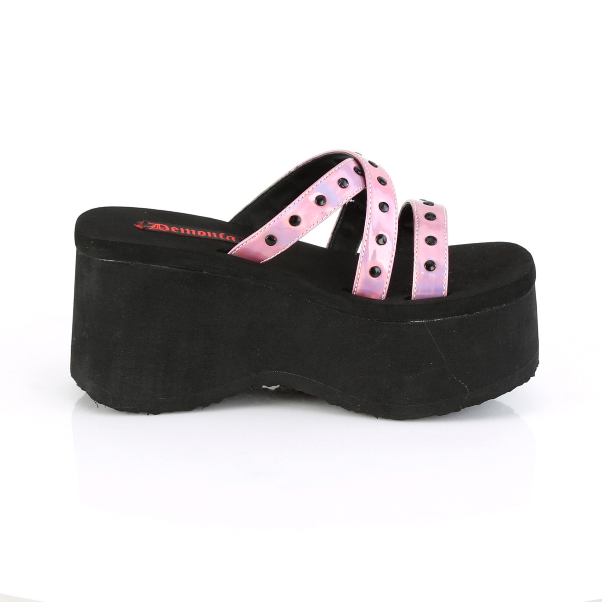 Pleaser Punk Skull & Crossbones Thong Strap Platform Sandals Adult Women FUNN1X - Picture 41 of 51