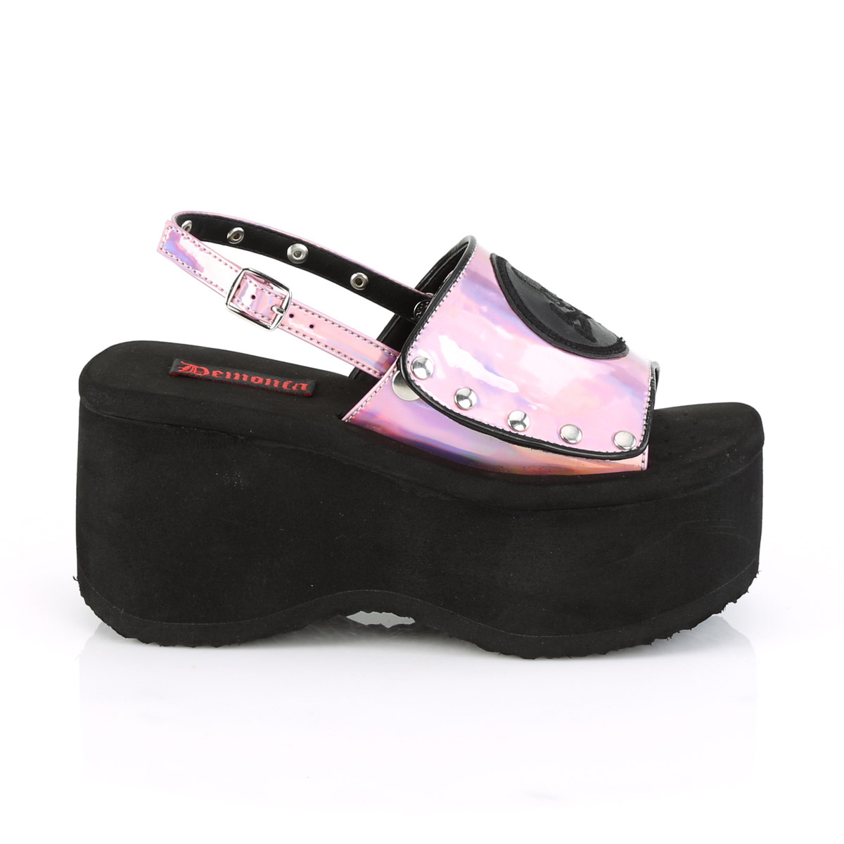 Pleaser Punk Skull & Crossbones Thong Strap Platform Sandals Adult Women FUNN1X - Picture 51 of 51