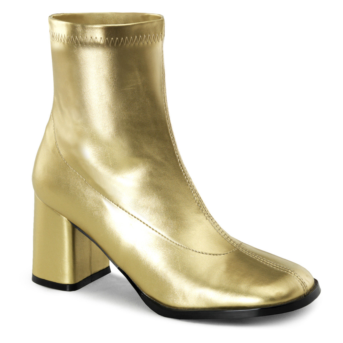 Pleaser Funtasma 3" Block Heel Ankle Gogo Boot Side Zip Adult Women Gogo150 - Picture 7 of 21