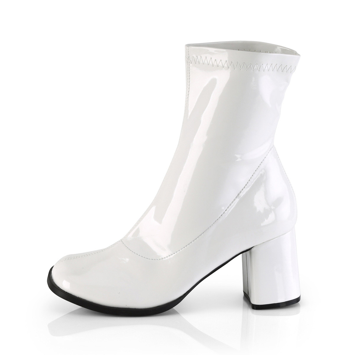 Pleaser Funtasma 3" Block Heel Ankle Gogo Boot Side Zip Adult Women Gogo150 - Picture 19 of 21