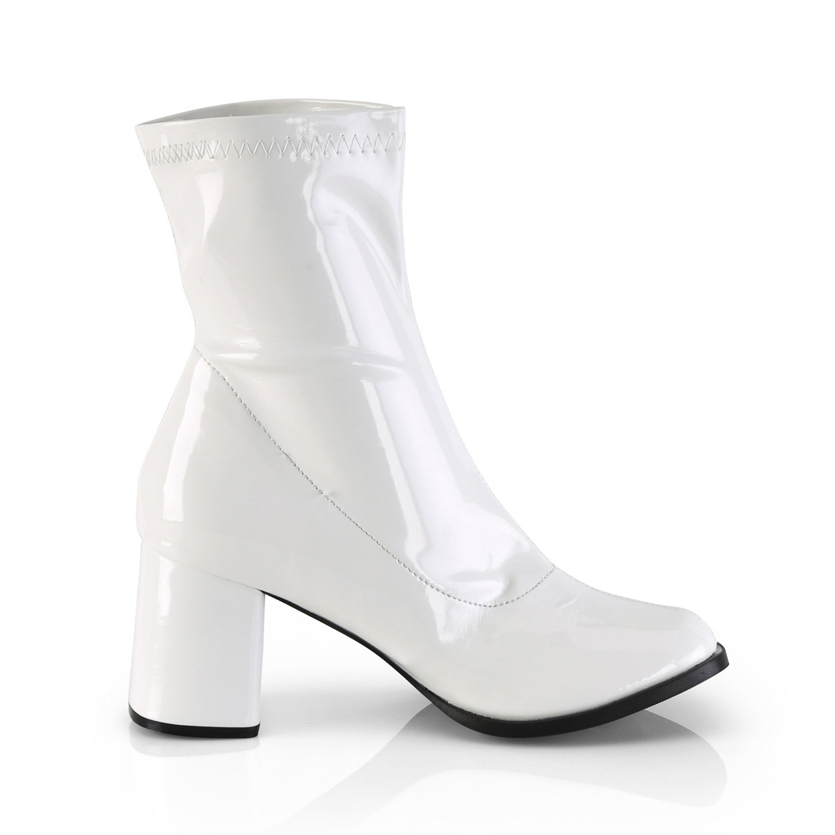 Pleaser Funtasma 3" Block Heel Ankle Gogo Boot Side Zip Adult Women Gogo150 - Picture 21 of 21
