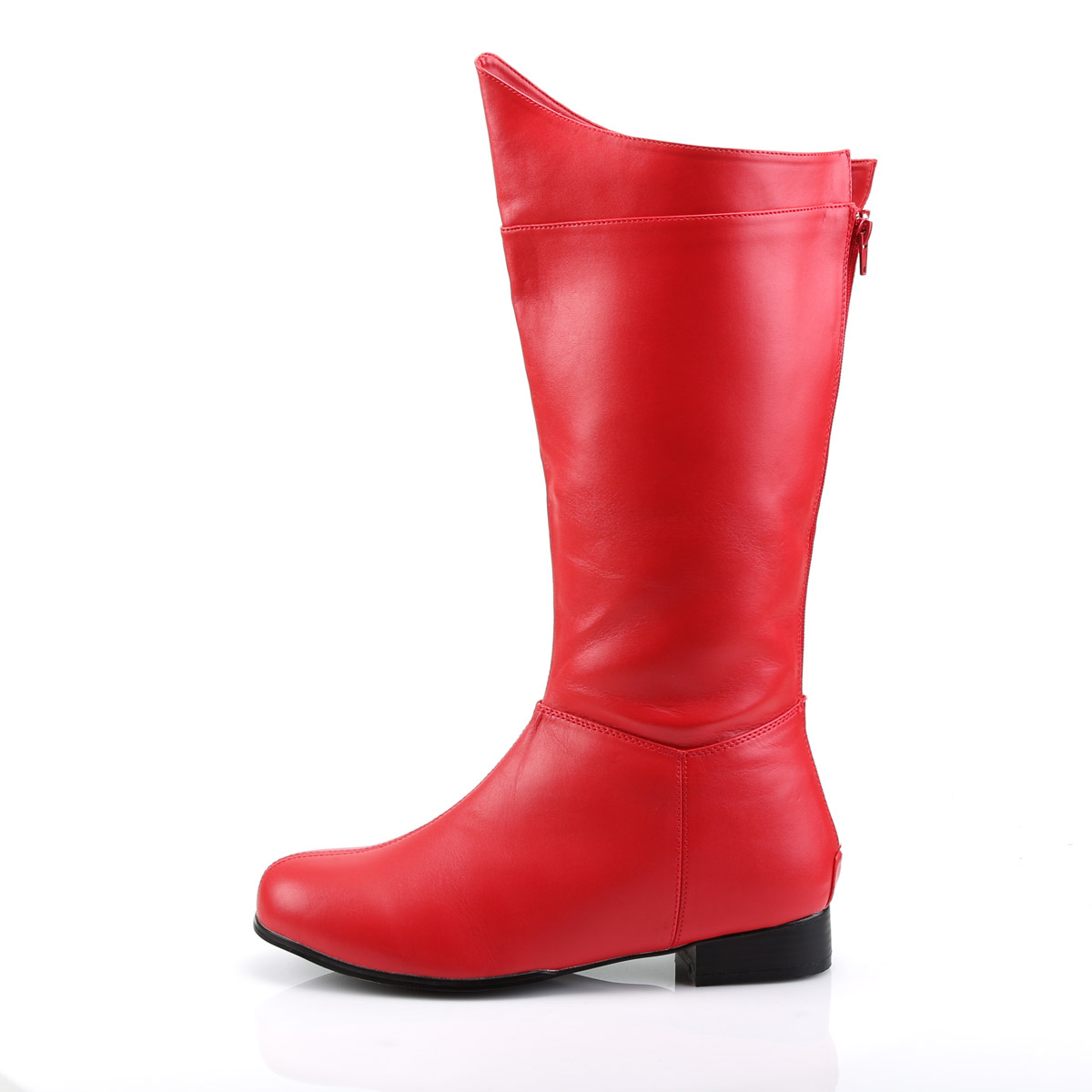 Pleaser Funtasma niedriger Absatz kniehohe Superheldenstiefel zum Überziehen Erwachsene Herren Hero100 - Bild 14 von 16